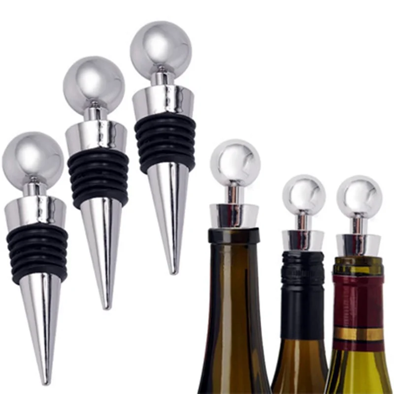 

2Pcs Stainless Steel Wine Stopper Vacuum Sealed Beer Beverage Stoppers Cork for Bottle Cap Storage Twist Plug Kitchen Bar Tool