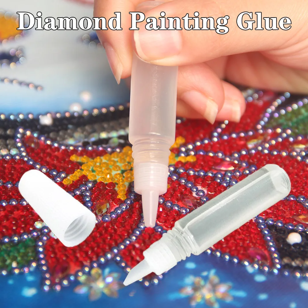 6ml Bottled Diamond Embroidery Glue Painting White Non-toxic Cross Stitch for Artwork Craftwork |
