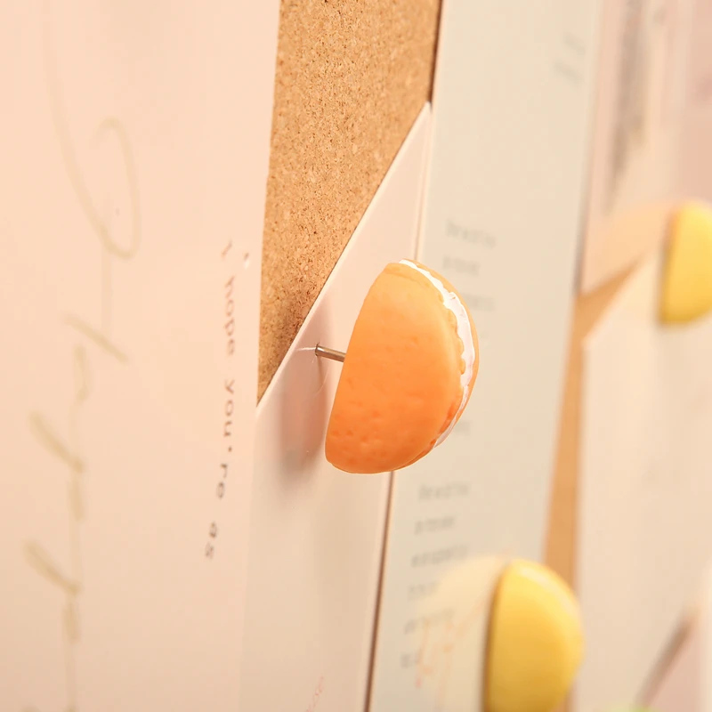 

MOGII School & Office Supplies Macaron Shaped Push Pins Cute Decorative Thumbtacks