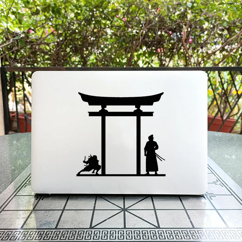 Японская Виниловая наклейка для ноутбука Samurai против ниндзя, наклейка для Macbook Pro 13, Air Retina 14, 15 дюймов, Mac, наклейка для ноутбука, автомобиля, Windows