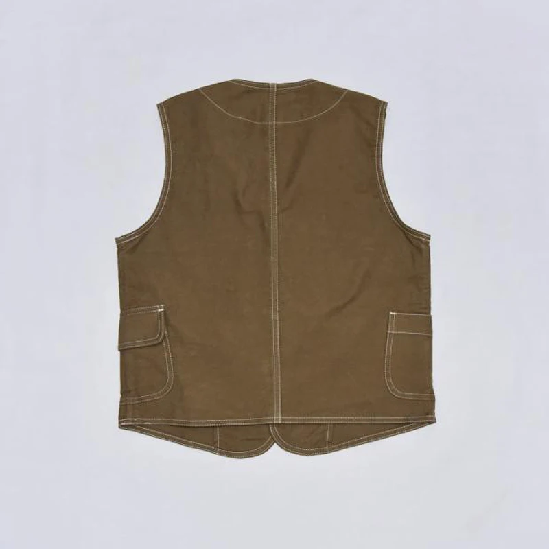 

BOB DONG Cotton Twill Hunting Waistcoat Vintage Men Game Pocket Workwear Vest