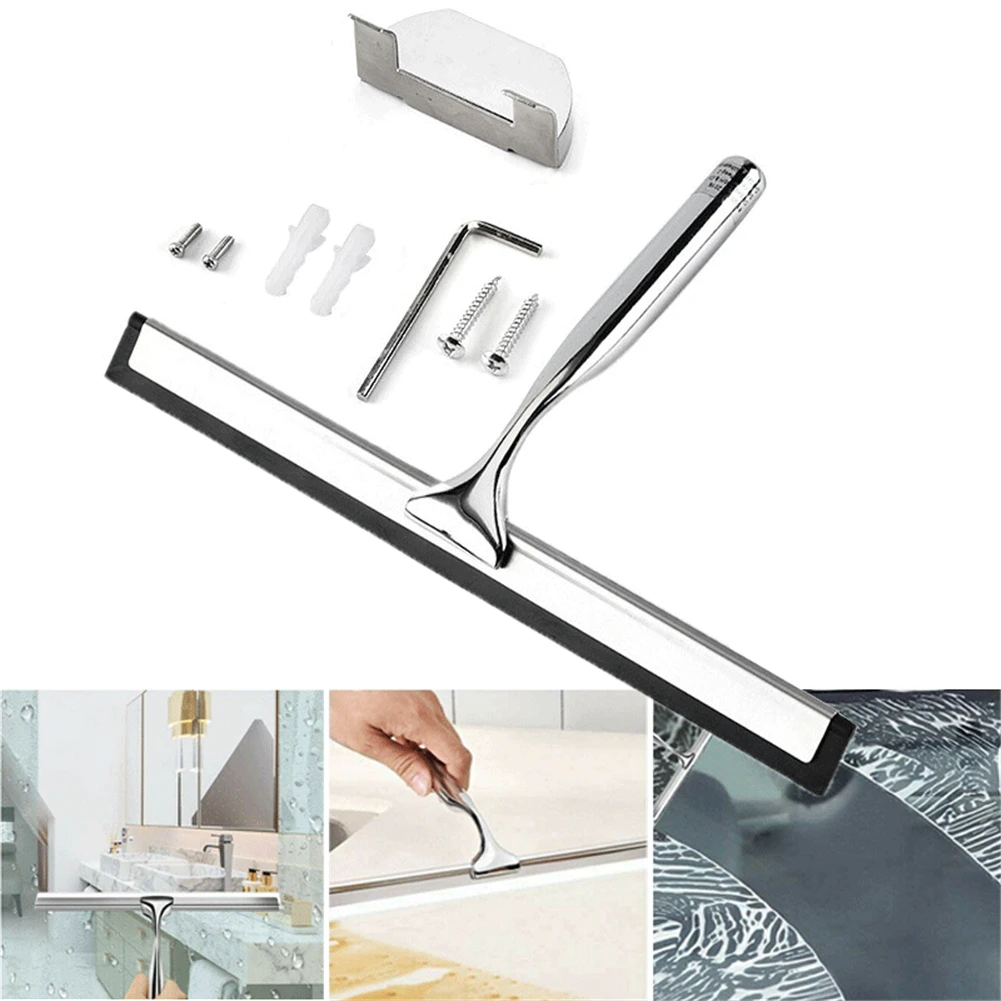 

Glass Squeegees Stainless Steel Replaceable Blade Window Squeegee for Bathroom Car Mirror Wiper Window Glass Cleaning