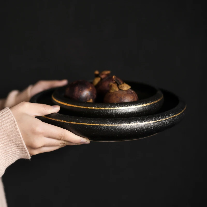 

Bowl Plate Japanese Phnom Penh Home Plate Dish Bowl Breakfast Plate Creative Ceramic Noodle Bowl Fruit Deep Plate