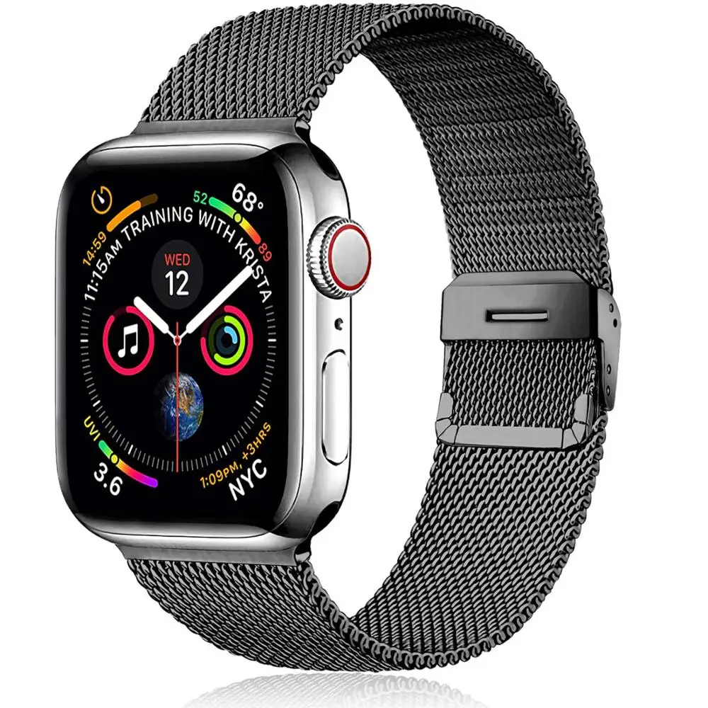 

Strap For Apple watch band 44mm 40mm 38mm 42mm 44 mm Metal Magnetic Loop Stainless steel bracelet iWatch 3 4 5 6 se band