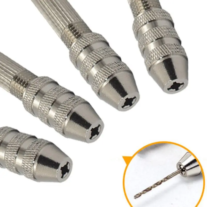 

1 Set Pin Vise Precision Hand Drill Tools with Twist Drill Bits Screw Eye Pins