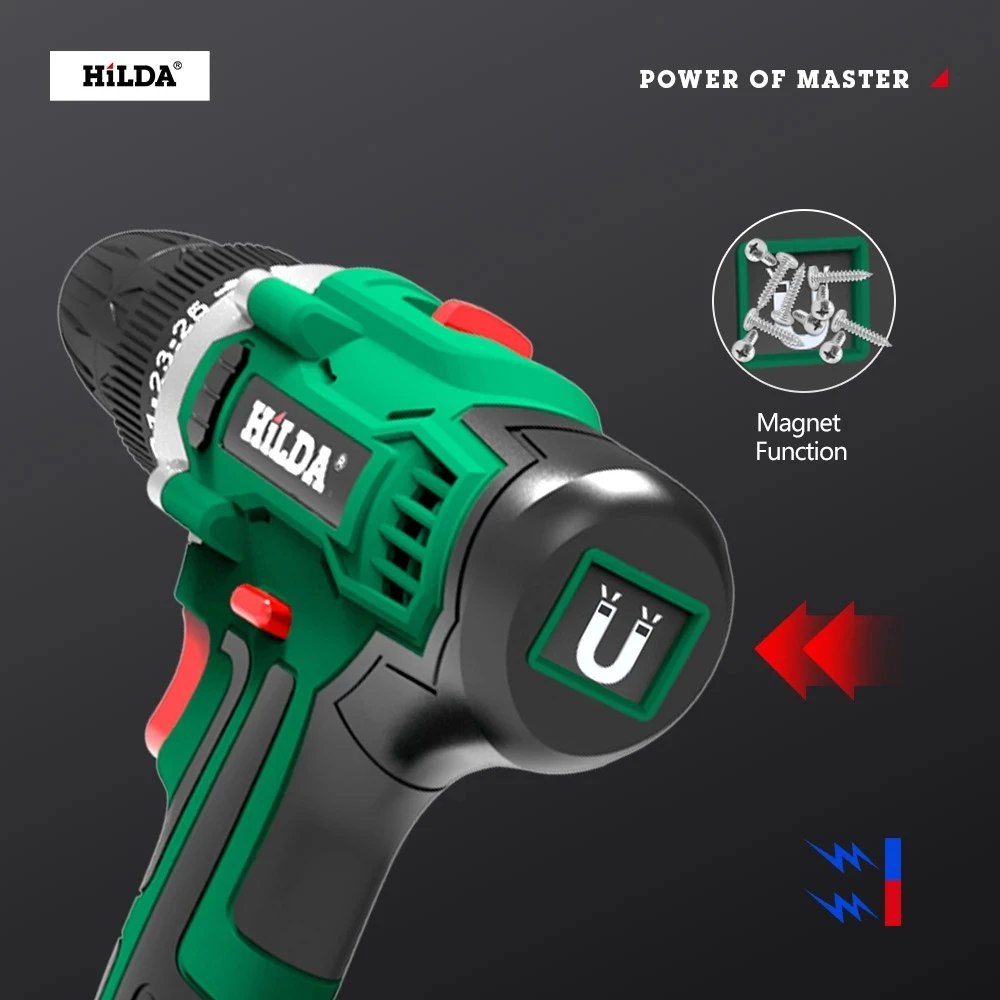 Электрическая дрель аккумуляторная отвертка литиевая батарея двухскоростная