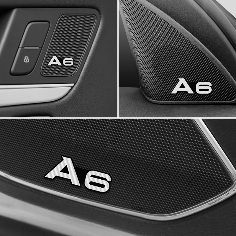 Наклейка-эмблема 3D алюминиевая Эмблема для Audi A6 c6 c5 c7 4f 4 шт. | Автомобили и