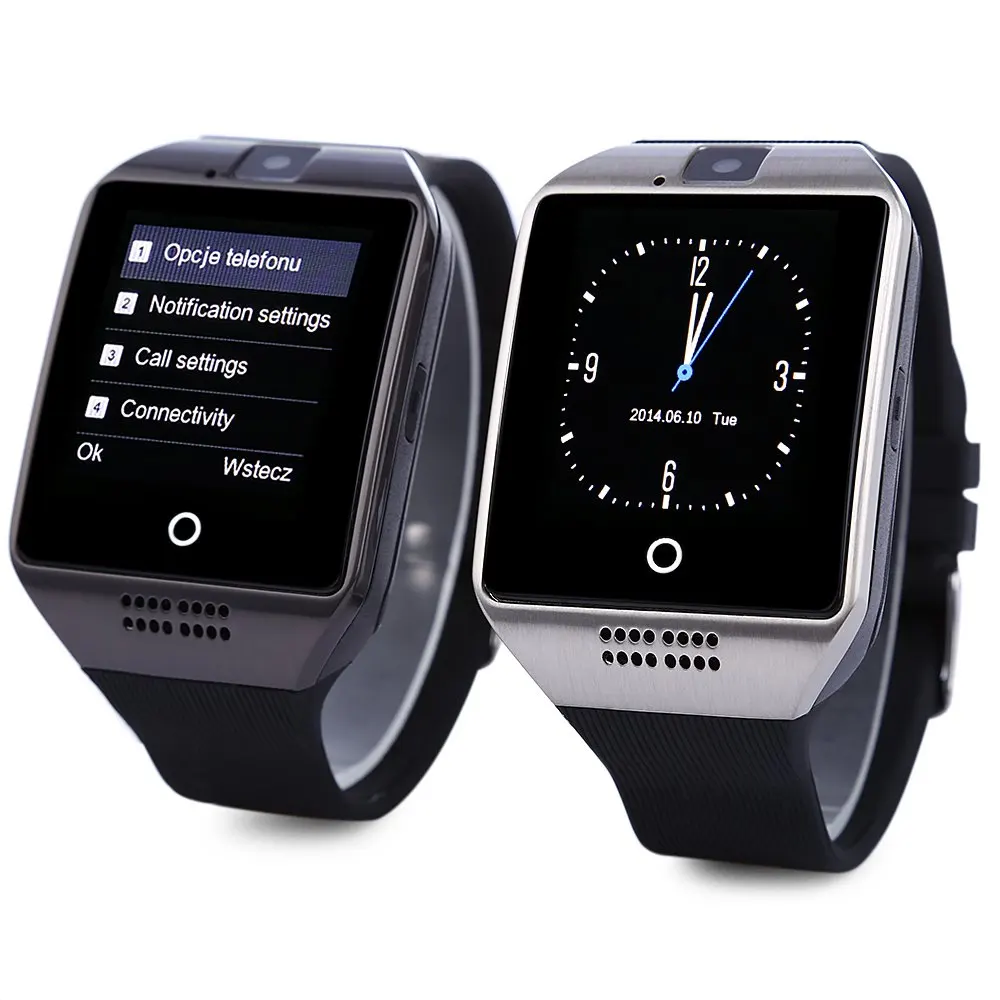 

Q18 Graceful ARC Screen Smartwatch Bluetooth watch phone Intelligent Radio for Android IOS Phone PK DZ09 U8 GT08 Free shipping
