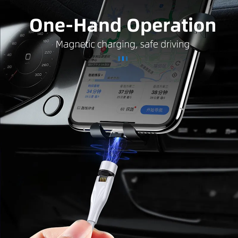 Магнитный зарядный кабель 3A Быстрая зарядка USB Micro Type C магнитное зарядное