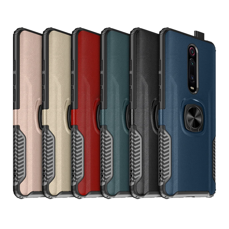 Кожаный защитный чехол с текстурой для Oppo Realme Q 5 3 Pro Чехол F11 Pro R17 Pro V17 подставка с магнитным кольцом противоударный чехол из термополиуретана и силикона