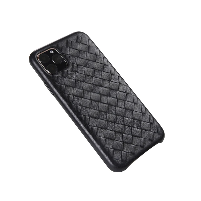 4 цвета для iPhone 11 Pro Max настоящий натуральный Овчина натуральная кожа чехол для телефона овчина задняя крышка крест ткачество металлическая кнопка