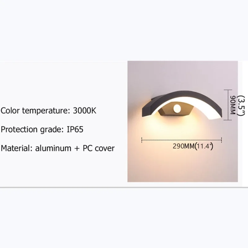 

SAROK Outdoor Wall Lamp Fixture LED Patio Human Body Induction Waterproof Creative Wall Light For Courtyard Balcony Garden