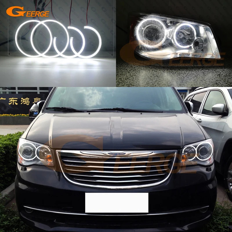 Для Chrysler Voyager Grand V 2008-2016 ультра яркий SMD СВЕТОДИОДНЫЙ ангельские глазки набор