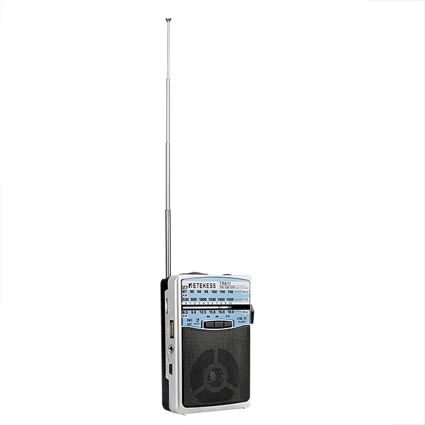 Retekess TR611 портативный FM AM SW 3 диапазона радио с разъемом для наушников USB TF плеер Поддержка MP3 формат