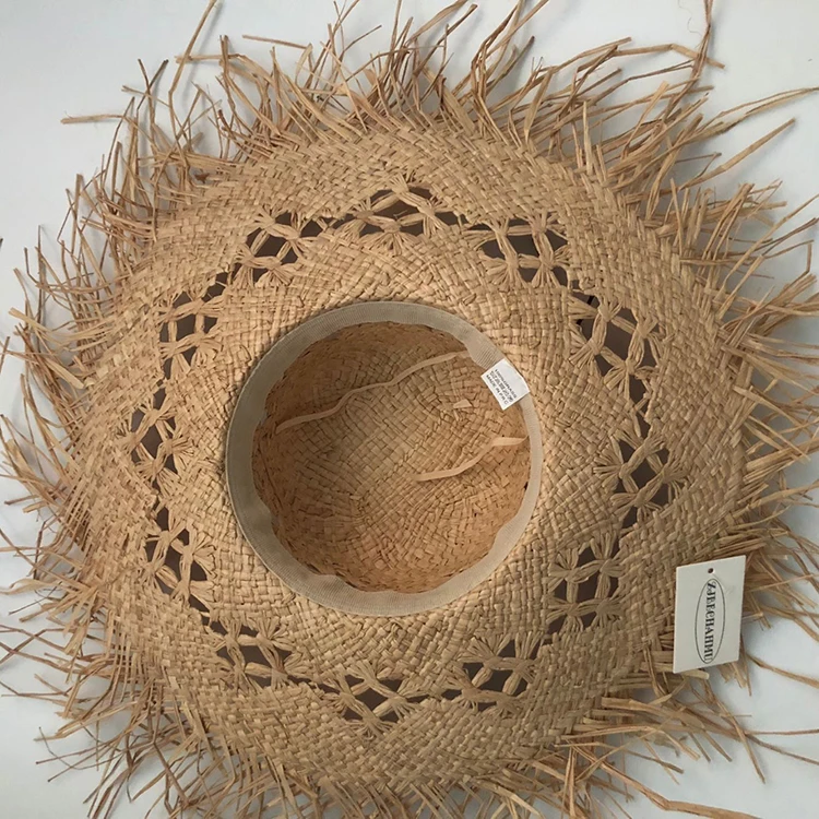 Шляпка ZJBECHAHMU однотонная женская винтажная Соломенная Панама от солнца для