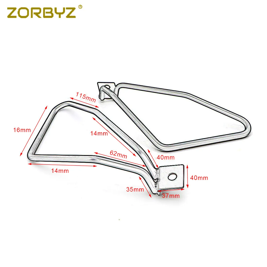 ZORBYZ хромированная металлическая седельная сумка с креплением для Harley Sportster XL883 Dyna