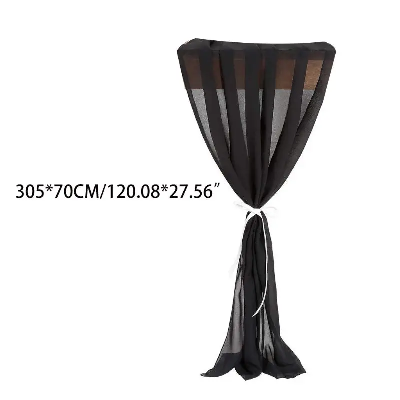 

Wedding Chiffon Extra Long Romantic Sheer Table Runner Tablecloth Party Decor