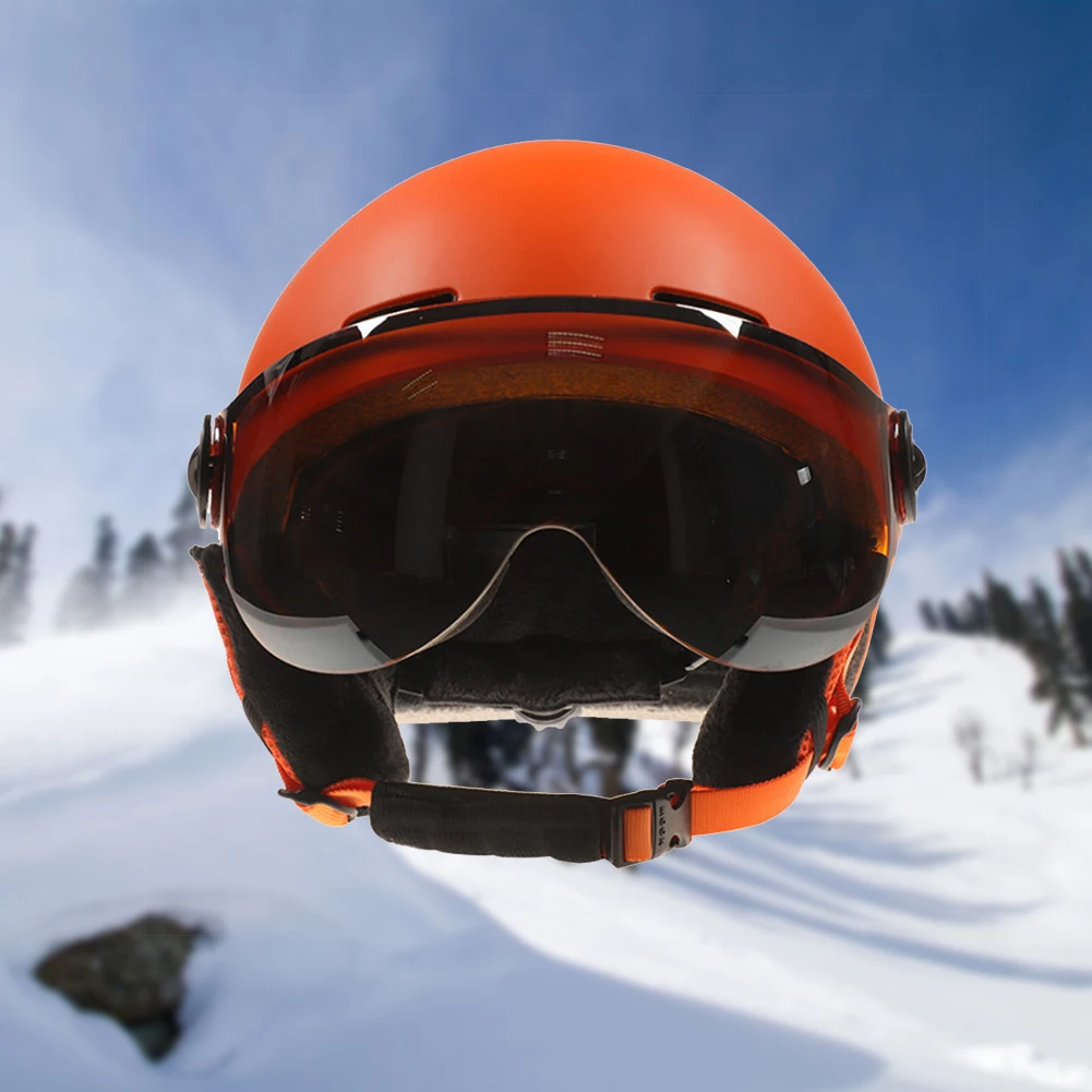 Men Women Adult Sports Portable With Goggles Breathable Winter Snowboard Protective Ski Helmet Lightweight Outdoor Adjustable | Автомобили