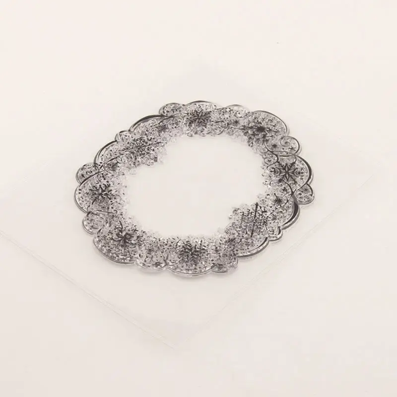 Снежинка кружева силиконовый прозрачный печать DIY Скрапбукинг рельефная