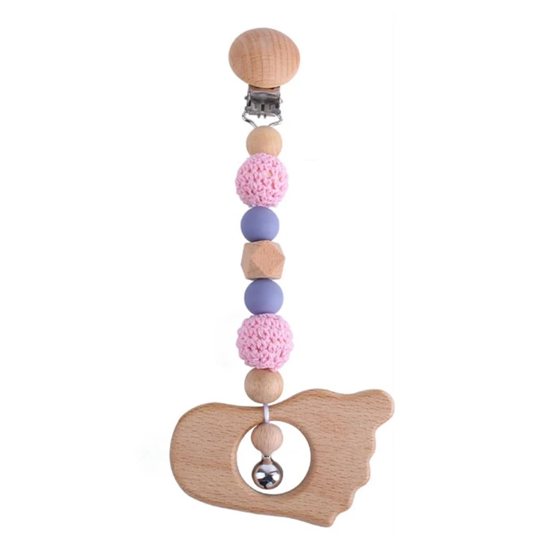 

Baby Teether Teething Pendant Pram Clip Hanging Toy Stroller Chain Mobile Rattle XX9F