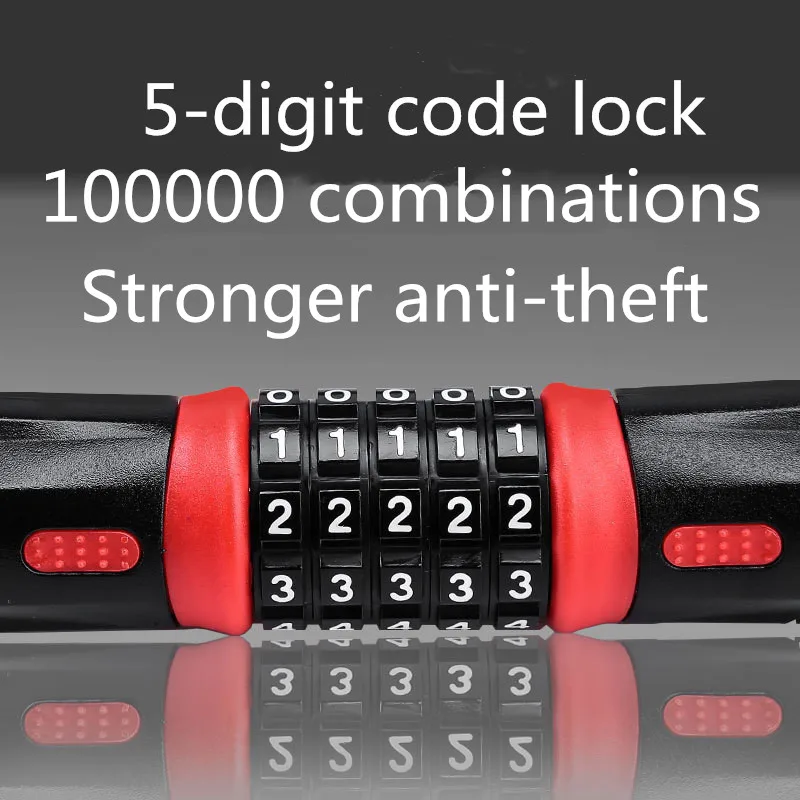 

Mountain Bike 5 Digit Password Keyless Chain Lock Bold And Strong Anti-theft Safety Combination Digital Lock Multi-Purpose Lock