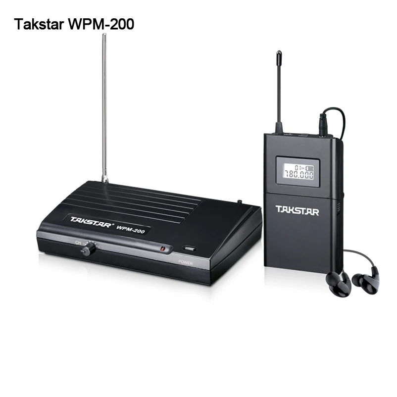 Takstar WPM-200/wpm 200 Беспроводная записывающая студийная система монитора в уши UHF беспроводная гарнитура передатчик и приемник, сценический монитор