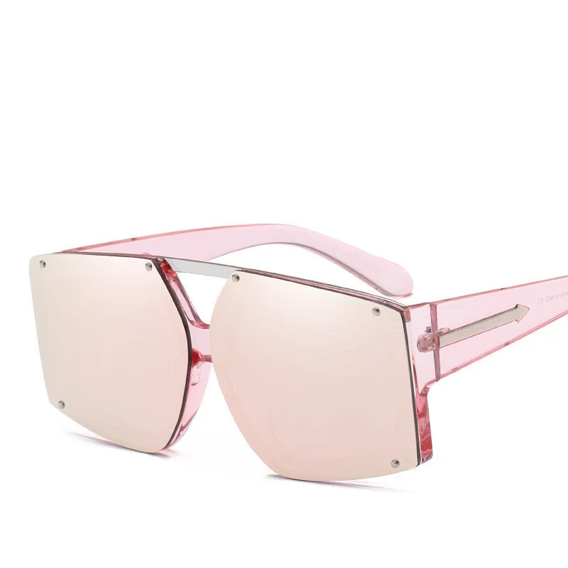 Трендовое негабаритное солнцезащитное стекло es мужское зеркало желейного цвета