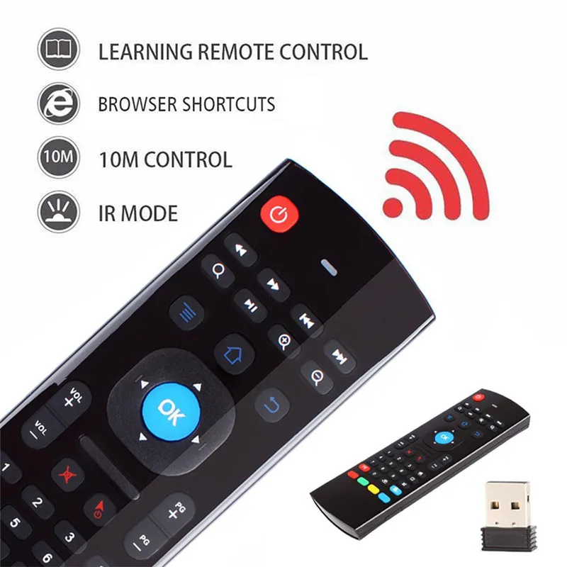 Высокое качество 2 4G Air Mouse Smart Voice Remote Control Wireless Keyboard IR Learning MX3|Пульты ДУ| |