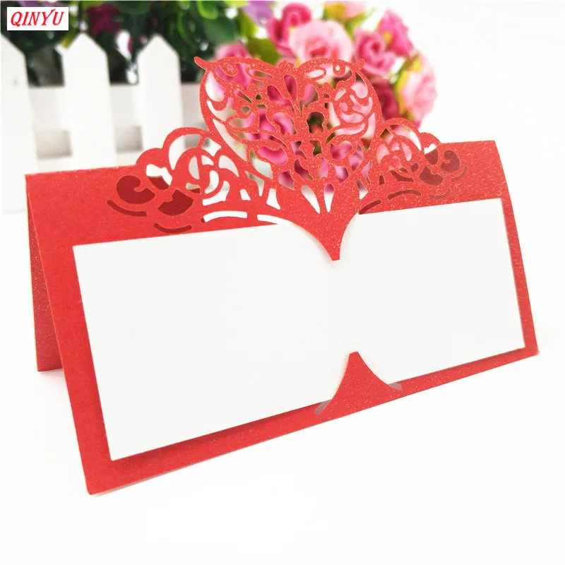 50 шт./лот свадебный стол с лазерной резкой именные места для свадебного стола