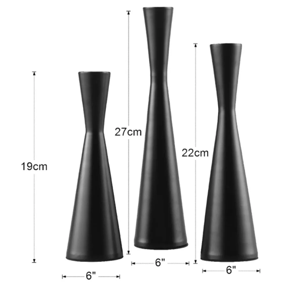 

3PCS Irregular Design Candlestick Matte Iron Craft Holder For Pillar Taper Pole Candle Tea Light Home Bar Dinner Table Decors