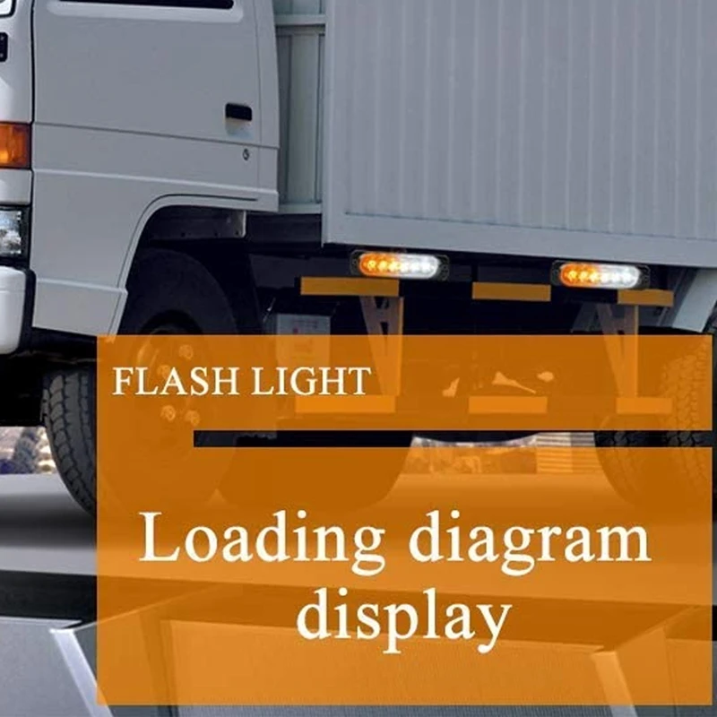 

8Pcs 6LED Side Strobe Warning Emergency Warning Construction Car Truck Truck Light Bar Warning Strobe Light