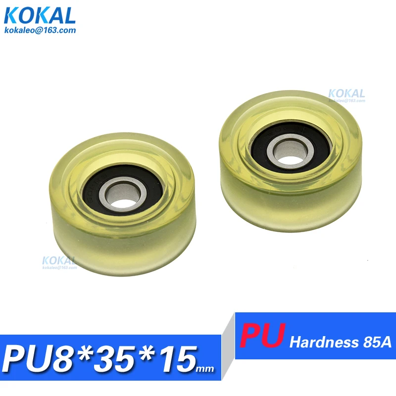 [PU0835 15] 1 шт. низкие полиуретановые роликовые колеса 608RS для подшипников