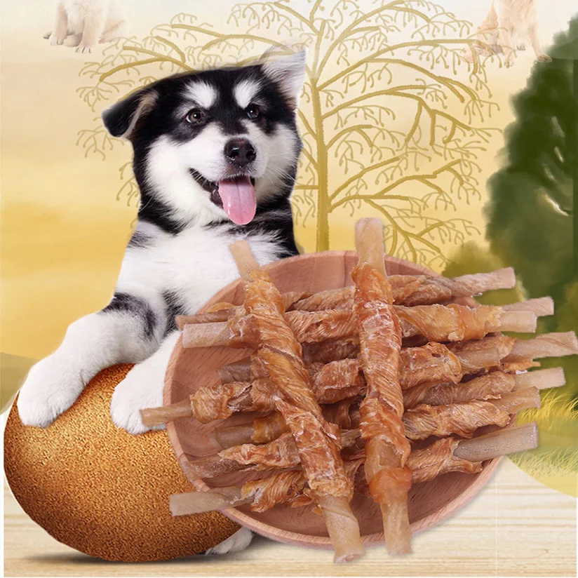 

Dog Snacks Chicken Cowhide Rolls Dog Molar Sticks Clean Tooth Nutrition Healthy Pet Food Small Large Dogs Training Pet Snack