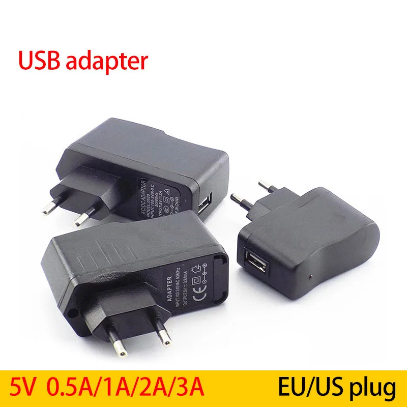 

USB-адаптер для зарядки, 5 В, 1 А, 2 А, 3 А, 100 мА