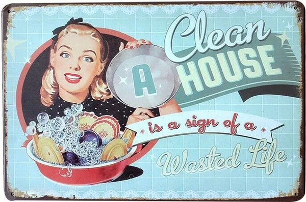 

Винтажный металлический знак, жестяной знак, чистый дом, красота для женщин, дома, бара, кухни, искусство стены вывеска для декора 12x8 дюймов