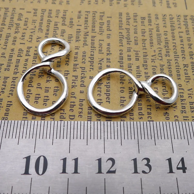 

Diy Jewelry Accessories Parts 10 Pieces 17x30mm Antique Silver Color Twisted Infinity Symbol Connector