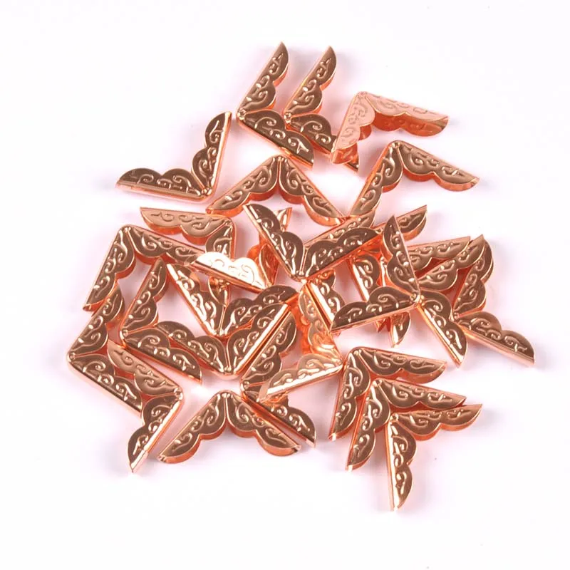 50Pcs Metal Craft Mix Book Corners Scrapbooking Accessories Corner Protector For Diy Albums Menus Folders Decor 20x20x4mm C2203 | Дом и сад