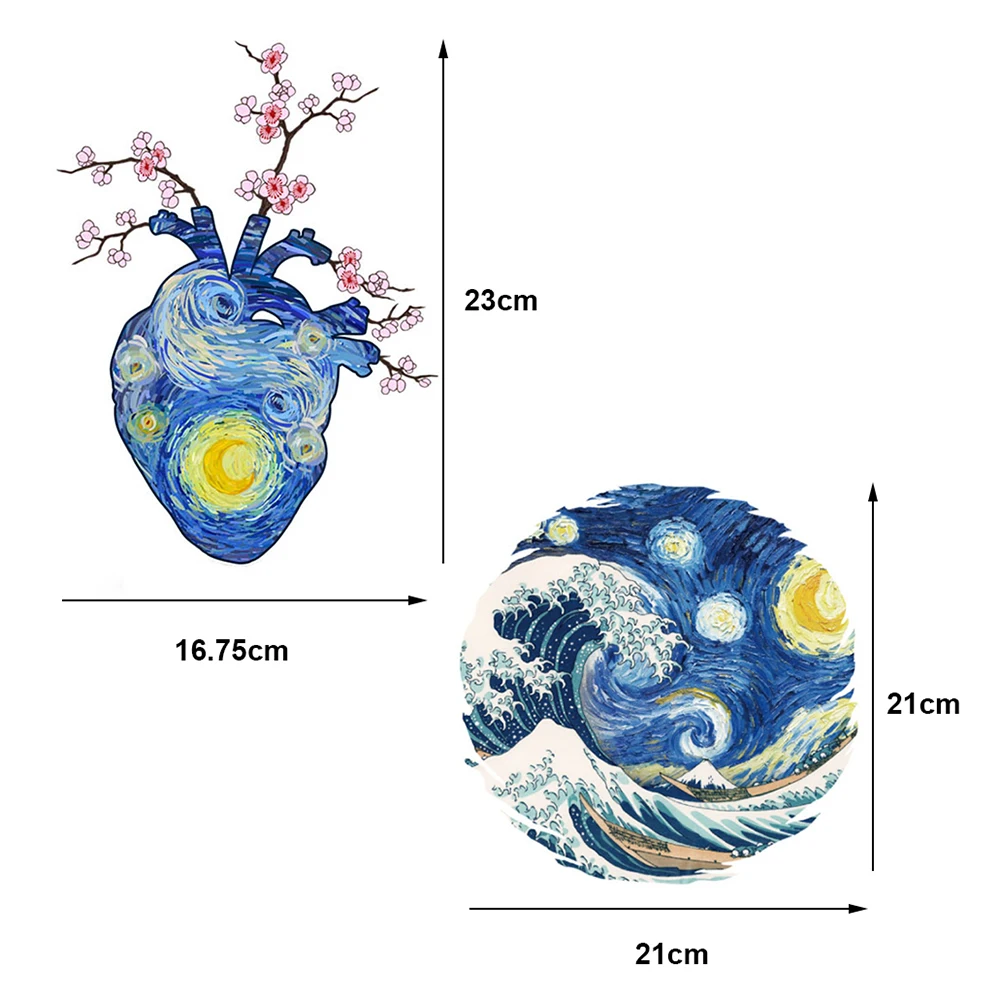 Сердце Звездная ночь одежда патч красочные бант-узел Наклейка виниловая