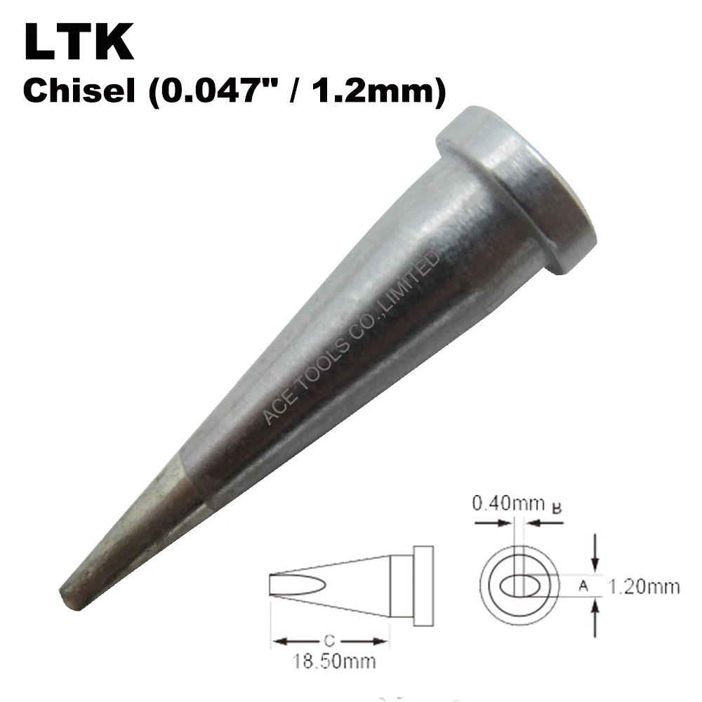 

LTK Chisel 1.2mm Replacement Soldering Tip for WELLER WP80 WSP80 WSFP8 WD1000 WD2000 WSD81 WS81 WSF81D8 WS81D5 Handle Iron