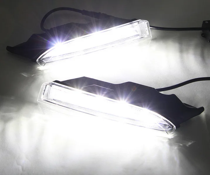 2 шт. 12 В LED DRL Светодиодный дневной светильник белым светом сигнал поворота