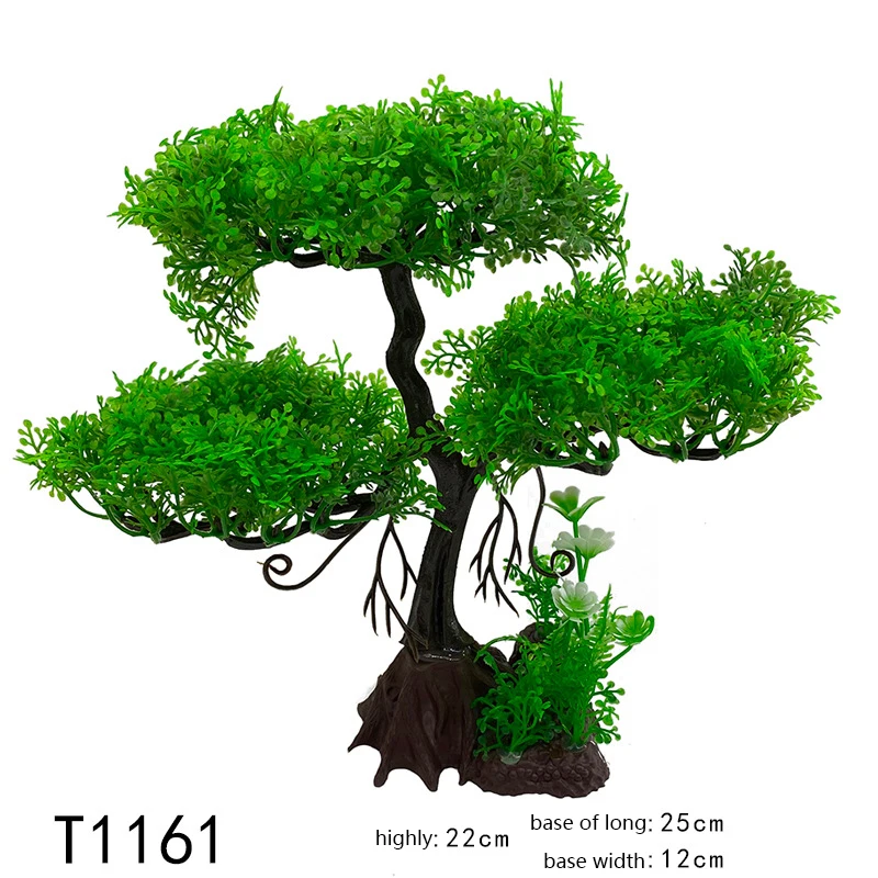 1 шт. Украшение для аквариума искусственные водоросли сосна аквариум бонсай