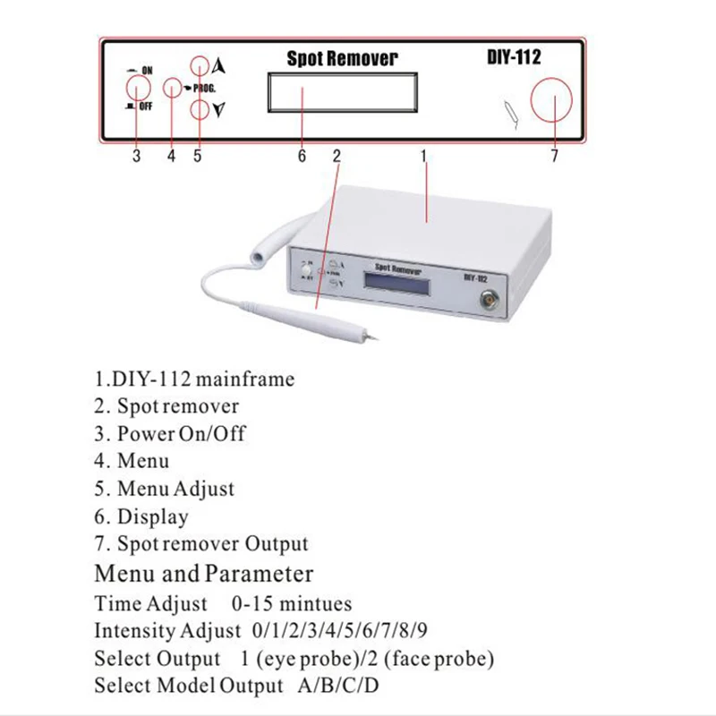 DIY-112 настольный высокочастотный косметический аппарат для удаления веснушек