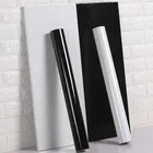 ПВХ однотонные водонепроницаемые мраморные обои для спальни самоклеящиеся черные белые шкафы кухонные глянцевые настенные Стикеры для мебели