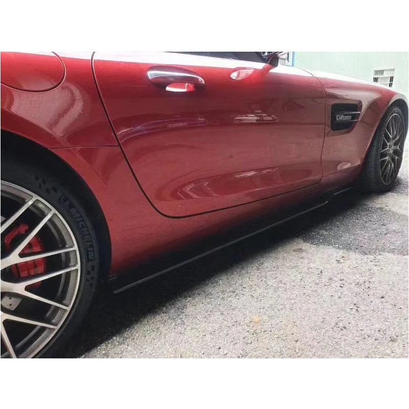 Автомобильные боковые юбки из углеродного волокна комплект фартуков для Mercedes Benz