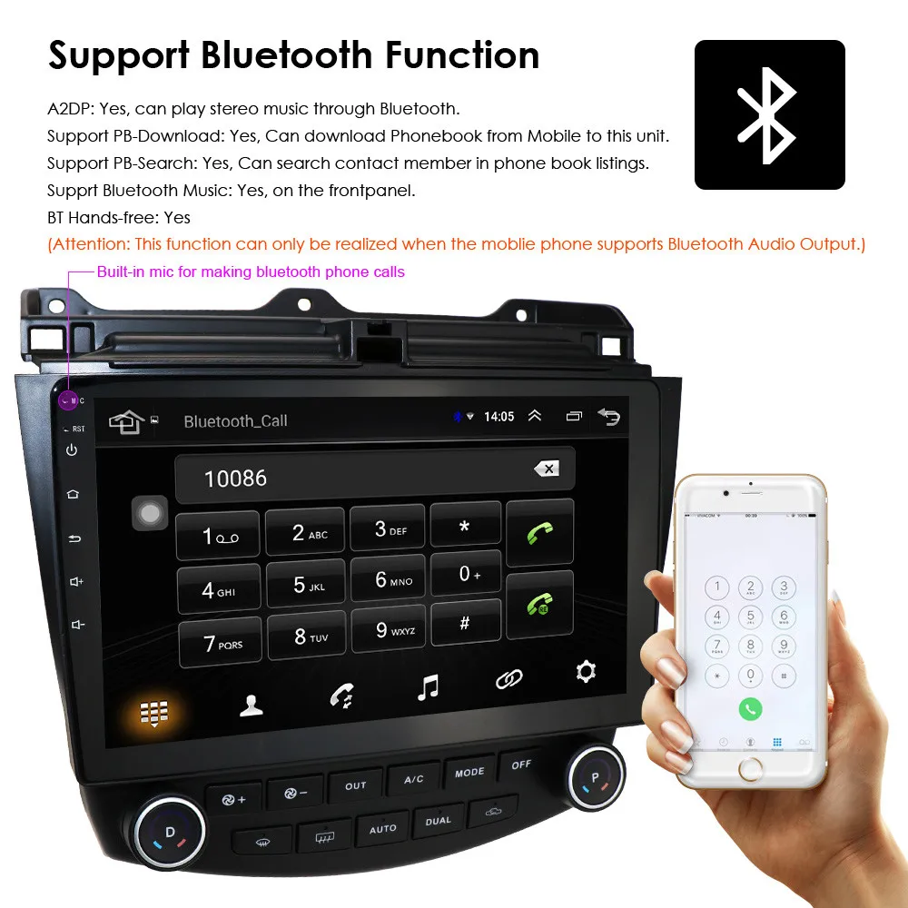2DIN Android 10 1 автомобильное радио авто стерео для Honda Accord 7 2003-2007 автомобильный