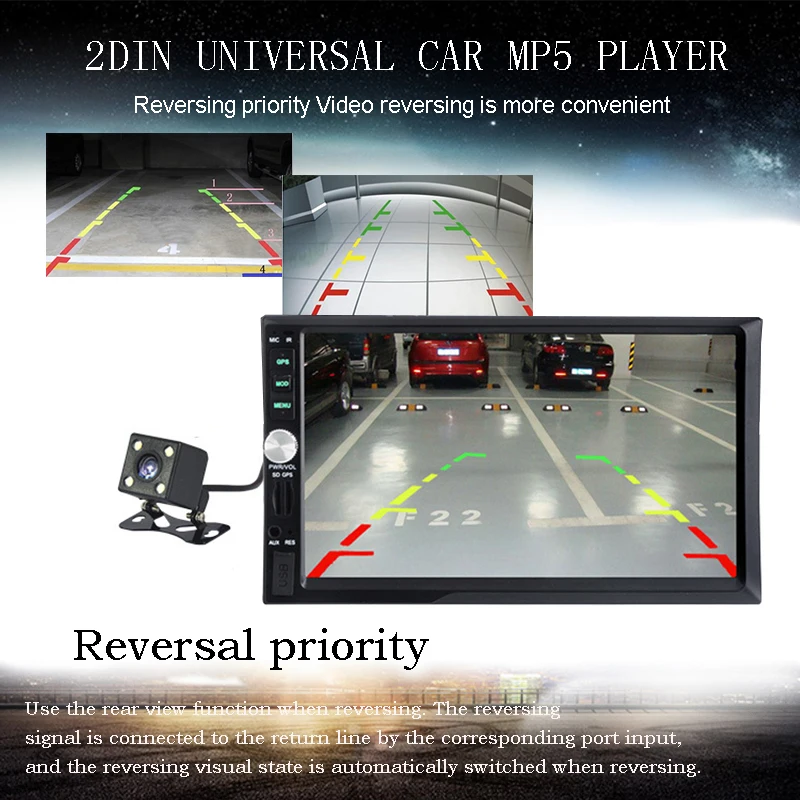Gps 7 дюймов 2 Din универсальный автомобильный Радио MP5 MP3/mp4 плееры gps устройства Bluetooth стерео автомобильный тюнер USB/TF/AUX