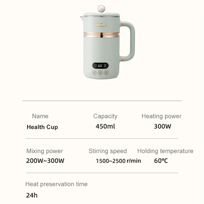 

220V Electric Kettle Stainless Steel Health Preserving Pot Multi-functional Electric Stew Cup Milk mixing cup Teapot For Office