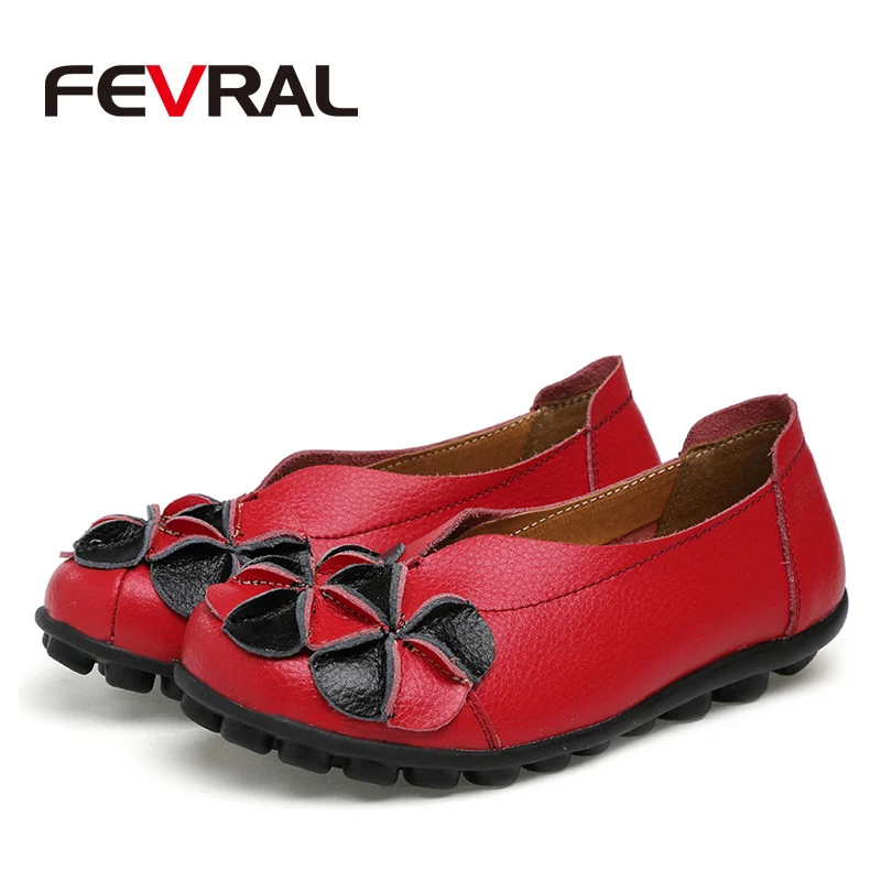 Популярные модные женские туфли FEVRAL 2021 из натуральной кожи лоферы с