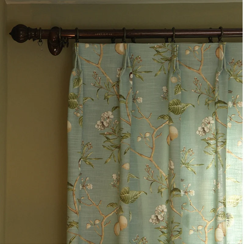 Пасторальные Листья печати шторы для гостиной Мультфильм Птица Дети Мальчики