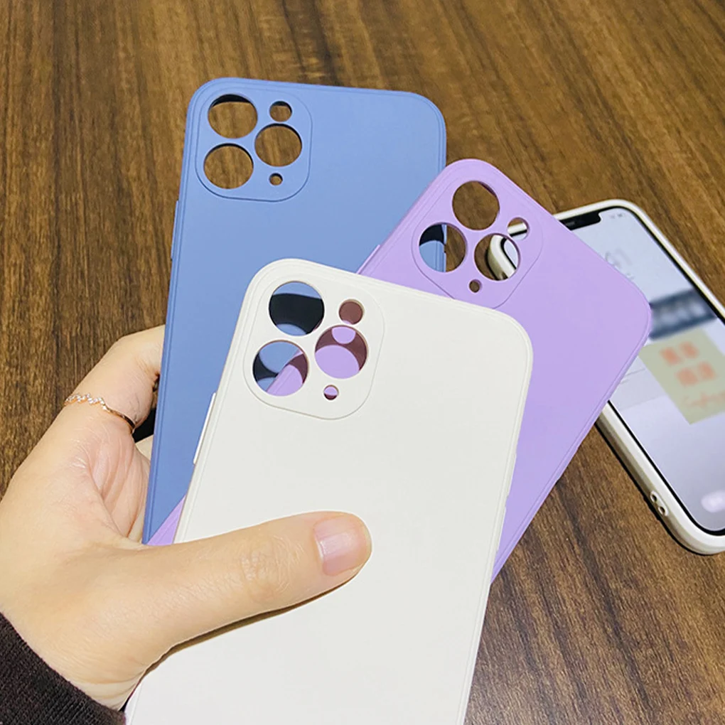 

Soft Case For iPhone 11 12 Pro Max 12 11 mini Silicone Flock Case For iPhone 11 Pro 12 Pro Shockproof Smart Phone Cover